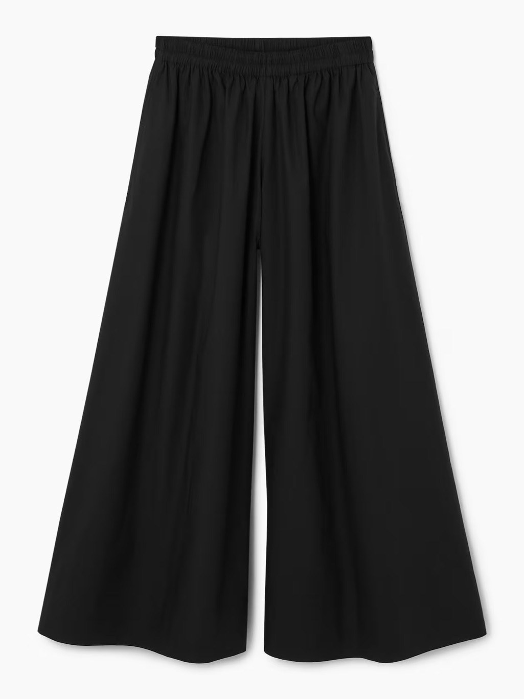 Cos Gathered Wide Leg Trousers In Black Us 6